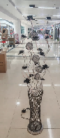 FLOWER VASE LAMP 70CM (BLACK) (LD2047-70 BK)