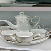 Tea mug set white (20701-4-W)