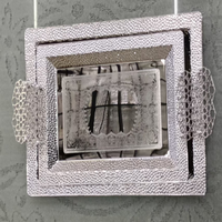 2pcs ss tray 42-30,35-25CM (56799-N-2P)